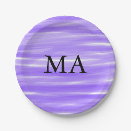 シンプルなイニシャルにあなたの名前の男性のミニマルなデザイン ペーパープレート