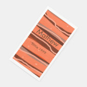 シンプルなイニシャルモノグラムを名前ブラウンアートに追加 (コーナー)