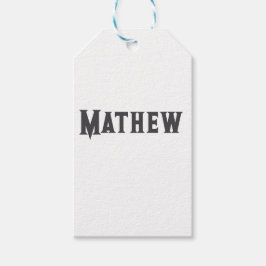 シンプルなイニシャルモノグラム あなたの名前を追加 ギフトタグ