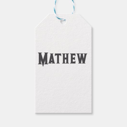 シンプルなイニシャルモノグラム あなたの名前を追加 ギフトタグ (正面)