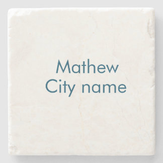 シンプルなイニシャルモノグラム あなたの名前を追加 ストーンコースター