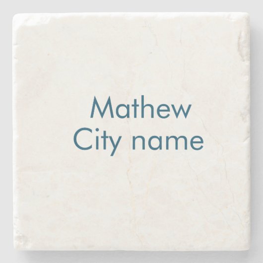 シンプルなイニシャルモノグラム あなたの名前を追加 ストーンコースター (正面)