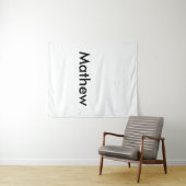 シンプルなイニシャルモノグラム あなたの名前を追加 タペストリー (インサイチュ(横))
