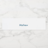 シンプルなイニシャルモノグラム あなたの名前を追加 ペットボトルラベル (シングルラベル)