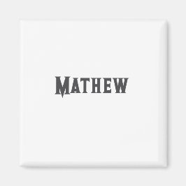 シンプルなイニシャルモノグラム 名前を追加してください マグネット