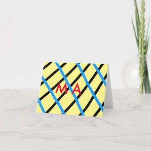 シンプルなイニシャル デザイン あなたの名前の男性へのプレゼント ミニマル サンキューカード