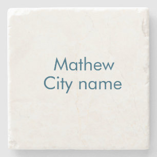 シンプルなイニシャル モノグラム 名前を追加 ストーンコースター