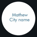 シンプルなイニシャル モノグラム 名前を追加 ラウンドシール<br><div class="desc">デザイン</div>