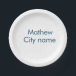 シンプルなイニシャル モノグラム 名前を追加 レター ペーパープレート<br><div class="desc">デザイン</div>