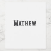 シンプルなイニシャル モノグラム 名前を追加 ワインラベル (シングルラベル)