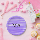 シンプルなイニシャル 名前を追加 男性 ミニマル デザイン ペーパープレート (パーティー)