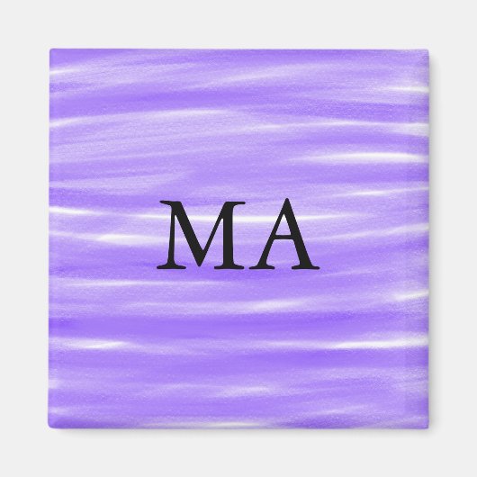 シンプルなイニシャル 名前を追加 男性 ミニマル デザイン マグネット (正面)