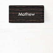 シンプルなイニシャル 名前を追加 男性 ミニマル デザイン 横断幕 (インサイチュ)