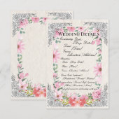 シンプルなインドの結婚式 詳細カード | エレガント エンクロージャーカード (正面/裏面)