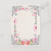 シンプルなインドの結婚式 詳細カード | エレガント エンクロージャーカード (裏面)