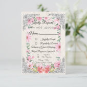 シンプルなインド式結婚式RSVPカード | エレガント (スタンド正面)