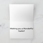 シンプルなイースターカード シーズンカード (内部)