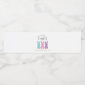 シンプルなイースターバニー パーソナライズ ペットボトルラベル (シングルラベル)