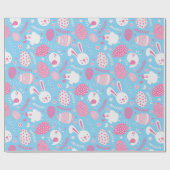 シンプルなイースターピンクおよび青いパターン包装紙 ラッピングペーパー (フラット)