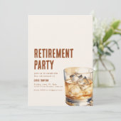 シンプルなウィスキー引退パーティーの招待状 招待状 (スタンド正面)