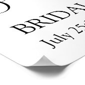 シンプルなウェディングシャワーのお出迎え看板 ポスター (角)