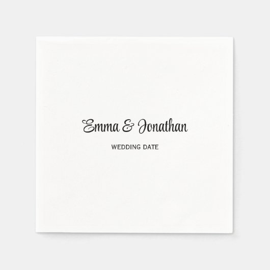 シンプルなウェディングパーティーナプキン スタンダードカクテルナプキン (正面)