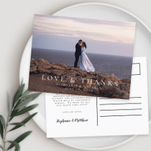 シンプルなウェディングフォト　愛と感謝のメッセージ