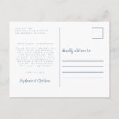 「シンプルなウェディング　お礼のメッセージ　現代風」 ポストカード (裏面)