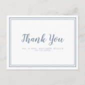 「シンプルなウェディング　お礼のメッセージ　現代風」 ポストカード (正面)