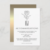 シンプルなウェディング アコモデーション 封入カード (正面/裏面)
