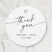 シンプルなウェディング フェイバータグ (裏面)