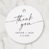 シンプルなウェディング フェイバータグ (正面)