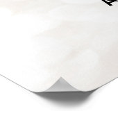 シンプルなウェディング フォト ウェルカム ユーカリ ポスター (角)