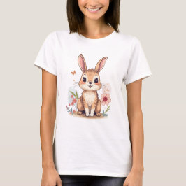 シンプルなウサギのデザイン Tシャツ