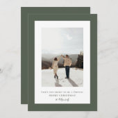 シンプルなエボニー フレームの写真 シーズンカード (正面/裏面)