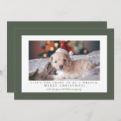 シンプルなエボニー フレームの写真 シーズンカード (正面/裏面)