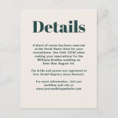 シンプルなエメラルドグリーンのモダンミニマルデザインの詳細 エンクロージャーカード (正面)