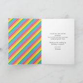 シンプルなエルモの1歳の誕生日 サンキューカード (内部)