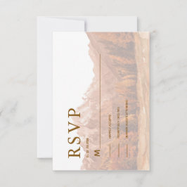 シンプルなエレガンス テラコッタ マウンテン RSVP セーブザデート