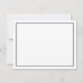 シンプルなエレガンス 黒と白の感謝カード サンキューカード (裏面)