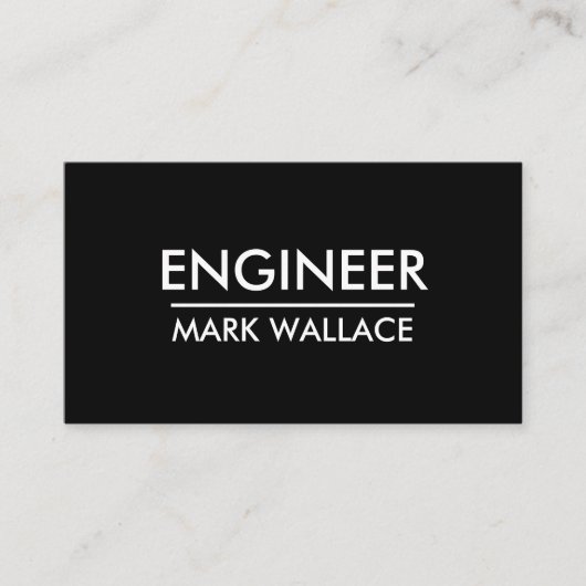 シンプルなエンジニア 名刺 (正面)