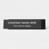 シンプルなオフィスの専門のデザインのテンプレート デスクネームプレート (正面)