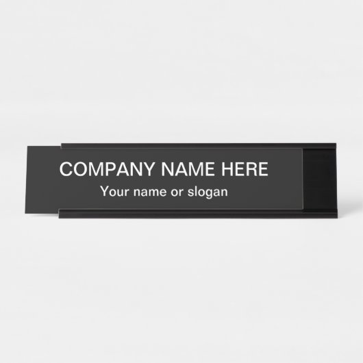 シンプルなオフィスの専門のデザインのテンプレート デスクネームプレート (正面)