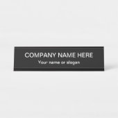 シンプルなオフィスの専門のデザインのテンプレート デスクネームプレート (正面)