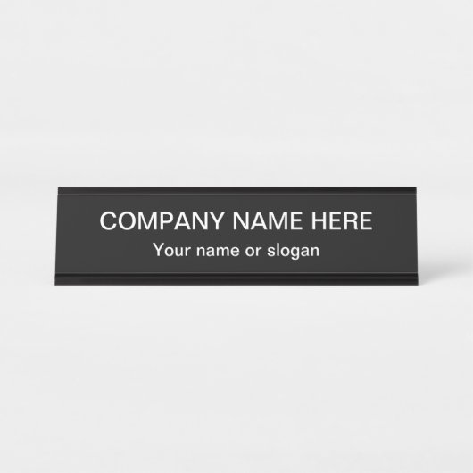 シンプルなオフィスの専門のデザインのテンプレート デスクネームプレート (正面)