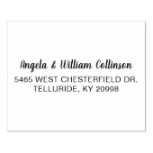 シンプルなオリジナル Mr. and Mrs. 宛先印 ラバースタンプ (インプリント)