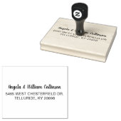 シンプルなオリジナル Mr. & Mrs. 宛先印 ラバースタンプ (押印)