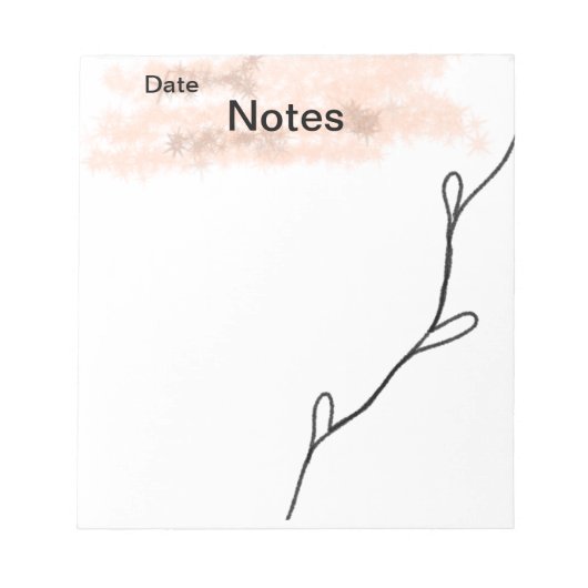 シンプルなオレンジのスパークルグリッターを追加 - ノートテキスト ノートパッド (正面)