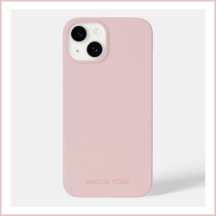 シンプルなオーダーメイドのクォーツピンクのiPhone 14 ピンク