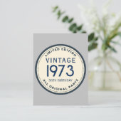 シンプルなオーダーメイドの誕生日 ポストカード (スタンド正面)